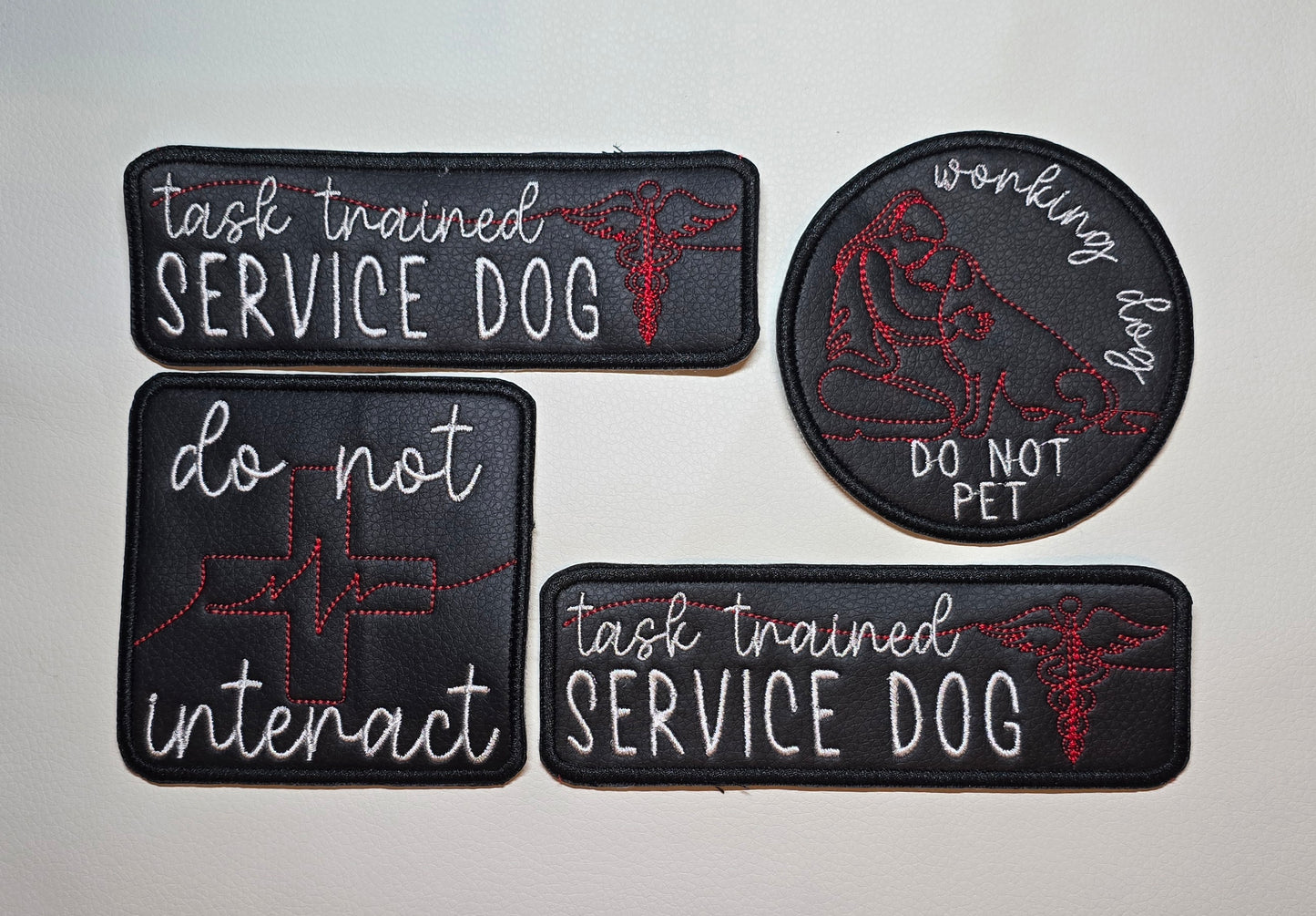 Task Trained Service Dog Patch Set