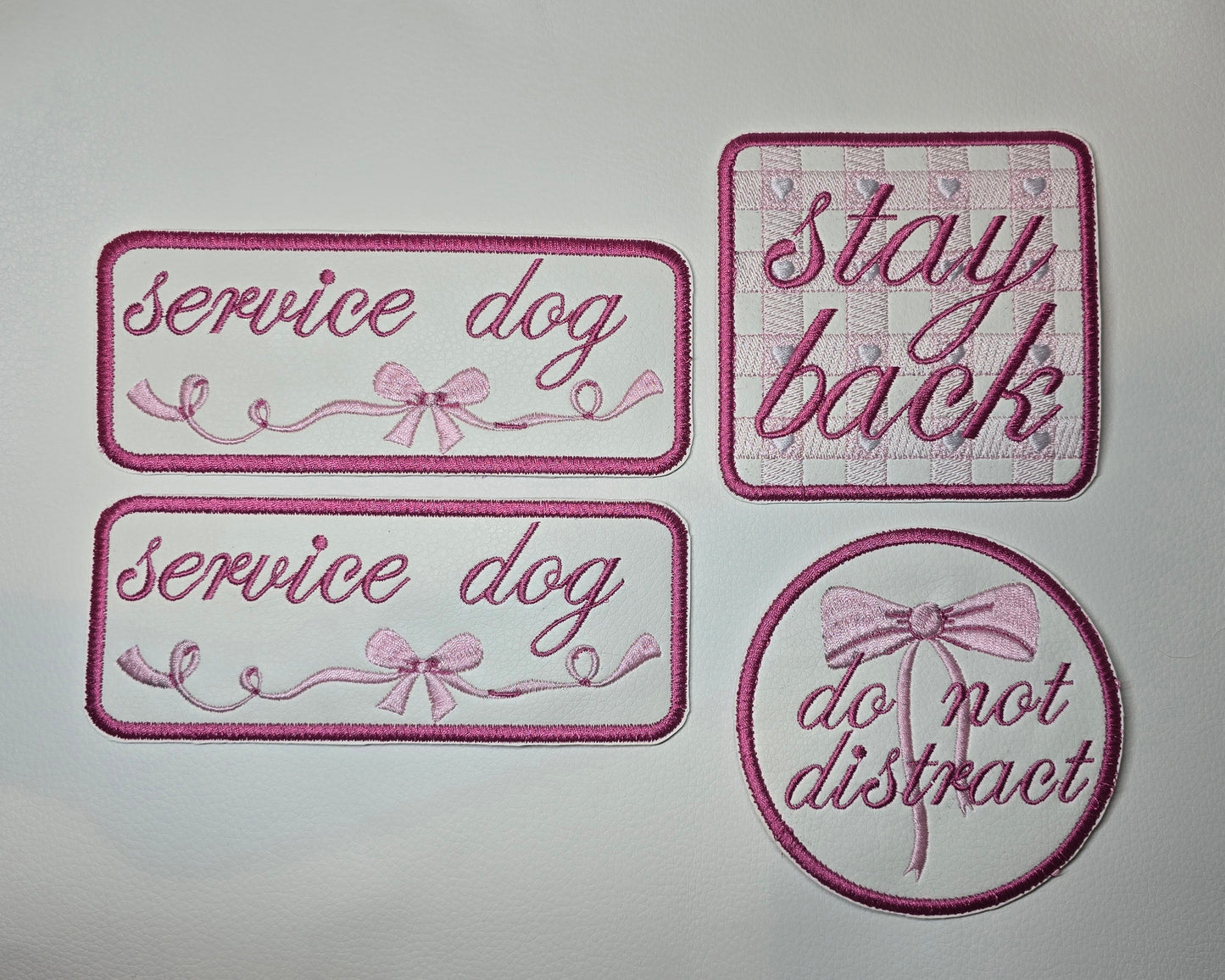 Pink Bow 4 Patch Set