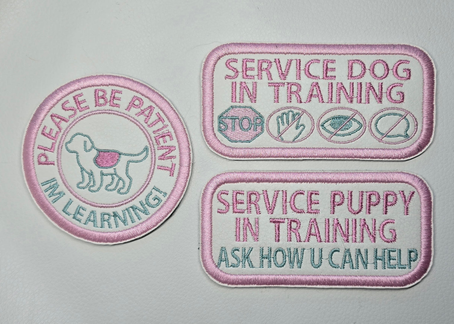 Service Dog In Training 3 Patch Set