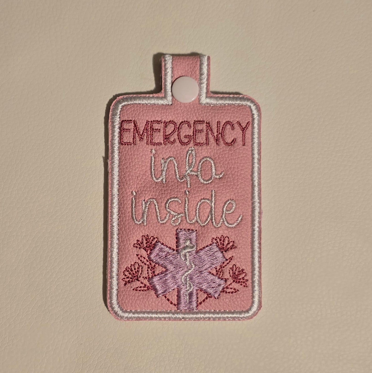 Emergency Info Pouch Patch Tab