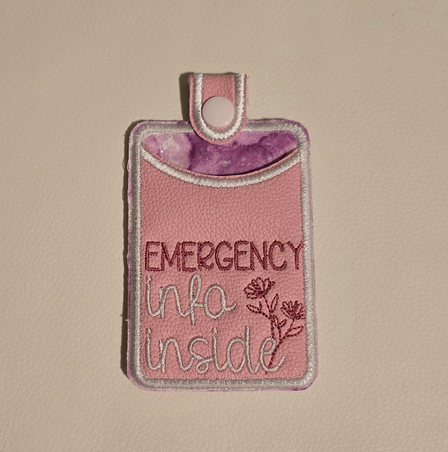 Emergency Info Pouch Patch Tab