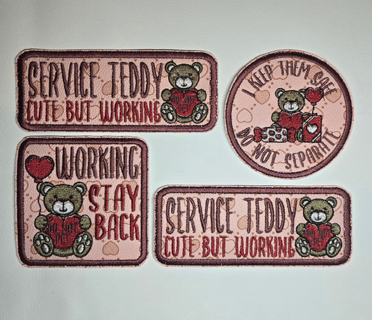 Teddy Bear Valentine's Patch Set