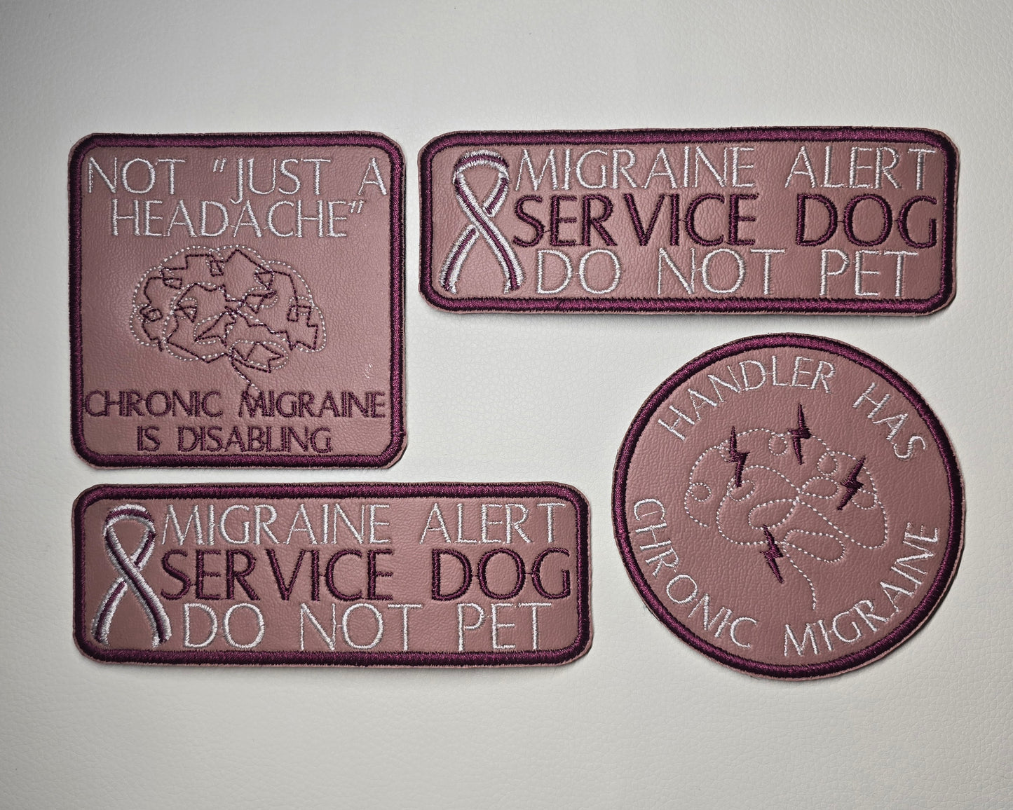Migraine Alert Service Dog Patch Set
