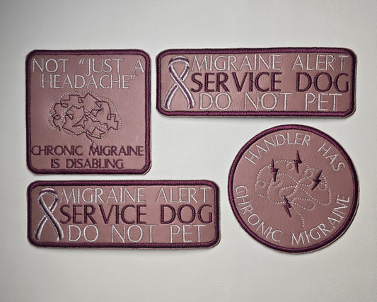 Migraine Alert Service Dog Patch Set